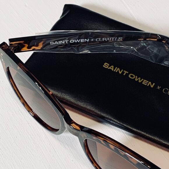 Saint Owen Curateur Wylde Sunglasses Cat Eye Tortoise Brown Lens Italy UV400 NWT main image 5